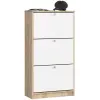 AKORD Furniture Factory Cipősszekrény 3 Nyíló Ajtóval 60 cm Sonoma Tölgy / Fehér