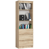  Akord Furniture Factory CLP 3 Fiók 2 Ajtós Álló Szekrény - Sonoma Tölgy, 60 cm Széles, 180 cm Magas, 35 cm Mély, Laminált Lap, ABS Szegély, Matt Kivitel, Összeszerelhető Bútor