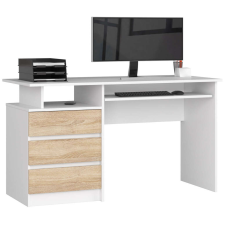 AKORD Furniture Factory Clp Íróasztal 135cm Fehér / Sonoma íróasztal