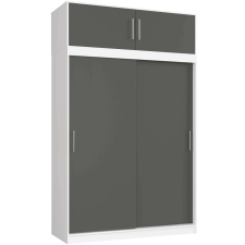 AKORD Furniture Factory Csúszó szekrény 150cm clp fehér / szürke monó bútor