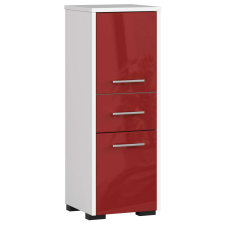 AKORD Furniture Factory FIN fürdőszobai Állószekrény P85_30 - fényes piros fürdőszoba bútor
