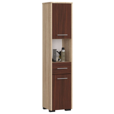 AKORD Furniture Factory FIN Fürdőszobai szekrény P140 - sonoma/wenge fürdőszoba bútor