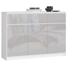 AKORD Furniture Factory Fiókos komód P99_138 - fehér/fényes szürke bútor