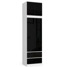 AKORD Furniture Factory Gardróbszekrény bővítéssel P234_60 - fehér/fényes fekete bútor