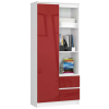AKORD Furniture Factory Irodai Polc R 80 cm Clp R11 Fehér / Piros Fényes