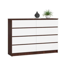 AKORD Furniture Factory Komód 8 fiókos P99_138 - wenge-fehér bútor