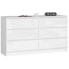 AKORD Furniture Factory Komód P77_138 - fehér-fehér fényes bútor