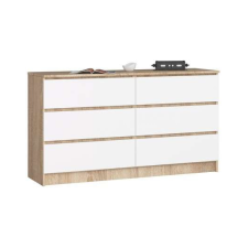 AKORD Furniture Factory Komód P77_138 - sonoma-fehér bútor