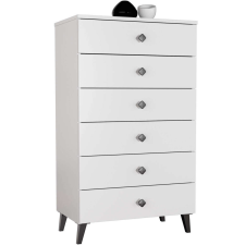 AKORD Furniture Factory Mobi K-06 Komód Fehér Fekete bútor