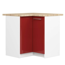 AKORD Furniture Factory OLIVIA Sarok Konyhaszekrény munkalappal P85_90 - fényes piros bútor