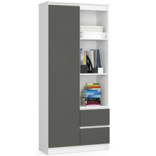AKORD Furniture Factory R11 R80 1a 2fi Clp Fehér / Szürke Polc bútor
