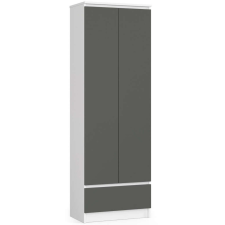 AKORD Furniture Factory R60 2a 1fi Clp Fehér / Szürke Zárt Polc bútor