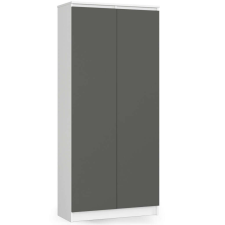 AKORD Furniture Factory R80 2a 8p Clp Fehér / Szürke Zárt Polc bútor