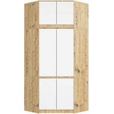 AKORD Furniture Factory Sarokszekrény hosszabbítóval s100 tölgy artisan / fehér bútor