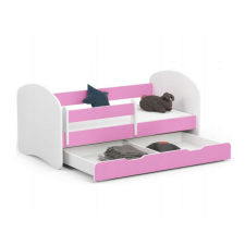 AKORD Furniture Factory SMILE Gyermekágy ágyneműtartóval + matrac P140_70 - rózsaszín ágy és ágykellék