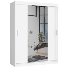 AKORD Furniture Factory Tolóajtós gardróbszekrény tükörrel P200_150 - fehér bútor