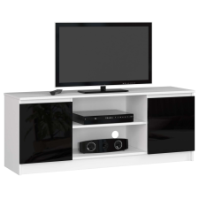 AKORD Furniture Factory TV állvány P140_55 - fehér/fényes fekete bútor