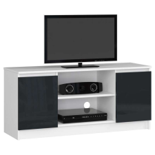 AKORD Furniture Factory TV állvány P55_120 - fehér-grafit fényes bútor
