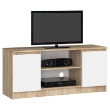 AKORD Furniture Factory Tv Szekrény 120 cm 2a 1p Sonoma / Fehér bútor