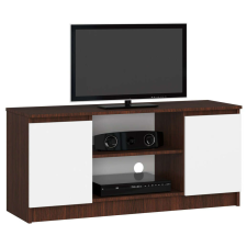 AKORD Furniture Factory Tv Szekrény 120 cm 2a 1p Wenge / Fehér bútor