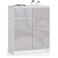 AKORD Furniture Factory Zárt komód P99_80 - fehér/fényes szürke bútor