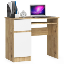 Akord Furniture Íróasztal - Akord Furniture - 90 cm - arany tölgy / fehér (bal) íróasztal