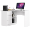 Akord Furniture Sarok íróasztal - Akord Furniture - 124 cm - fehér (bal)