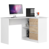 Akord Furniture Sarok íróasztal - Akord Furniture - 124 cm - fehér / sonoma tölgy