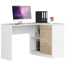 Akord Furniture Sarok íróasztal - Akord Furniture - 124 cm - fehér / sonoma tölgy íróasztal