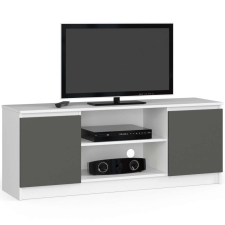 Akord Modern TV Szekrény - Fehér/Szürke - 140 cm bútor