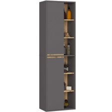 Akord VAMI W50 Fali Fürdőszobai Szekrény Grafit Szürke Artisan Tölgy fürdőszoba bútor