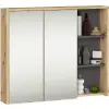Akord VAMI W90 Tükrös Fürdőszobai Fali Szekrény Artisan Tölgy-Szürke