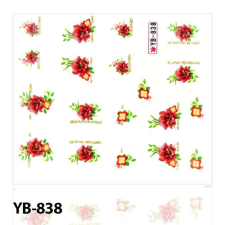  Akril hatású matrica - virág - YB-838 körömdíszítő
