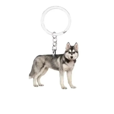 Akril husky kulcstartó kulcstartó
