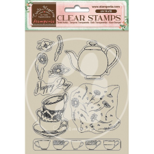 Akril pecsételő cm 14x18 - Create Happiness Welcome Home cups dekorációs kellék
