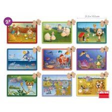 Akros Interdidak, S.L. Akros Vidám, állatos puzzle 24 hó+ puzzle, kirakós