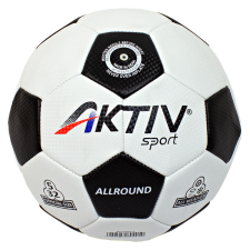 Aktivsport Futball labda Aktivsport ALLROUND fehér-fekete méret: 5 futball felszerelés