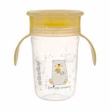 AKUKU Csöpögésmentes 360° fokos itatópohár - "I Love my Mummy" sárga itatópohár