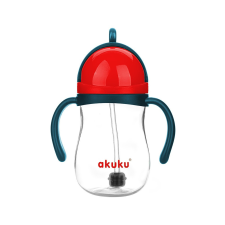 AKUKU Szívószálas Itatópohár Súlyozott Szívószállal – Kék/Piros itatópohár