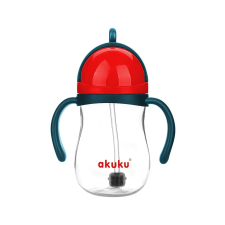 AKUKU Varázslatos itatópohár szívószállal Akuku 280 ml piros itatópohár