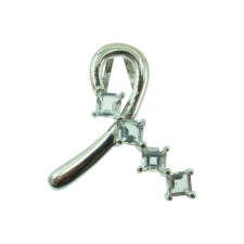  Akvamarin drágaköves szalag medál medál