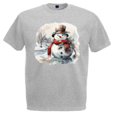  Akvarell Hóember - Karácsonyi Férfi Póló férfi póló
