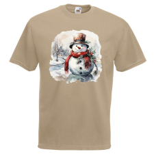 Akvarell Hóember - Karácsonyi Férfi Póló férfi póló
