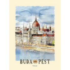  Akvarell Képeslap - Budapesti Parlament - B6 party kellék