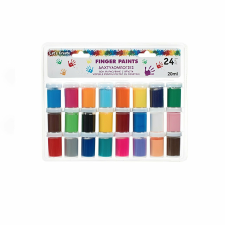 Akvarell ujjfestő készlet, Trendmark, Baby Finger Paint, 24 x 20ml akrilfesték