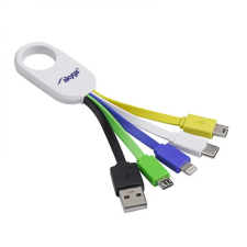 Akyga 5az1-ben USB-A - Lightning/USB-C/microUSB/mini USB töltőkábel (AK-AD-51) (AK-AD-51) mobiltelefon kellék