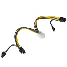 Akyga AK-CA-55 PCI Express 6 pin/2x 6+2 pin Adapter kábel és adapter