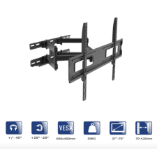 Akyga ak-mb-10 tv fali tartófull motion bracket vesa 600x400mm 37-70" tv állvány és fali konzol