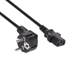 Akyga AK-PC-01S Power Cord PC 1,5m Black kábel és adapter