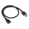Akyga AK-USB-26 USB-A apa - Micro USB SuperSpeed apa 3.0 Adatkábel - Fekete (0.5m) (AK-USB-26)